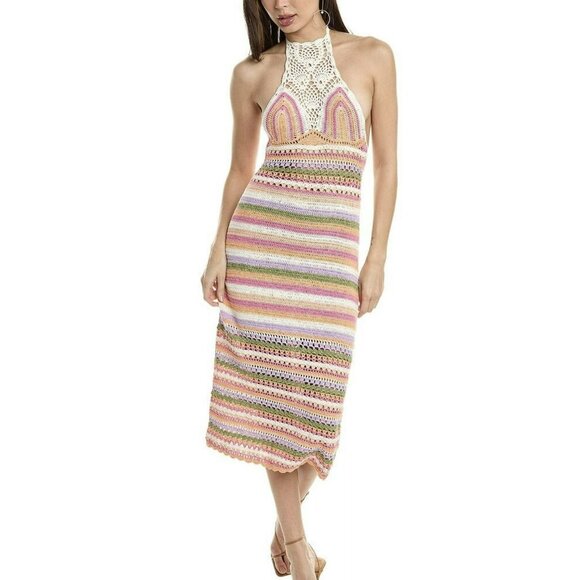 Ramy Brook $495 Amal Crochet Midi Dress Size Small NWT - Picture 3 of 10